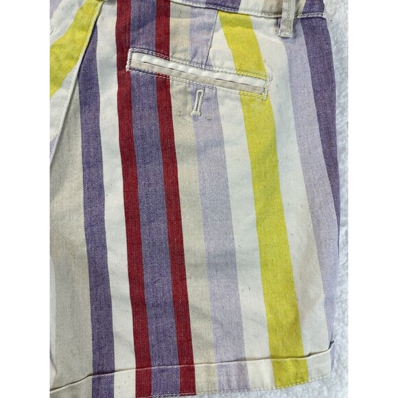 Chino by Anthropologie Shorts Womens Sz 25 Striped Relaxed Preppy Breathable - Picture 8 of 12